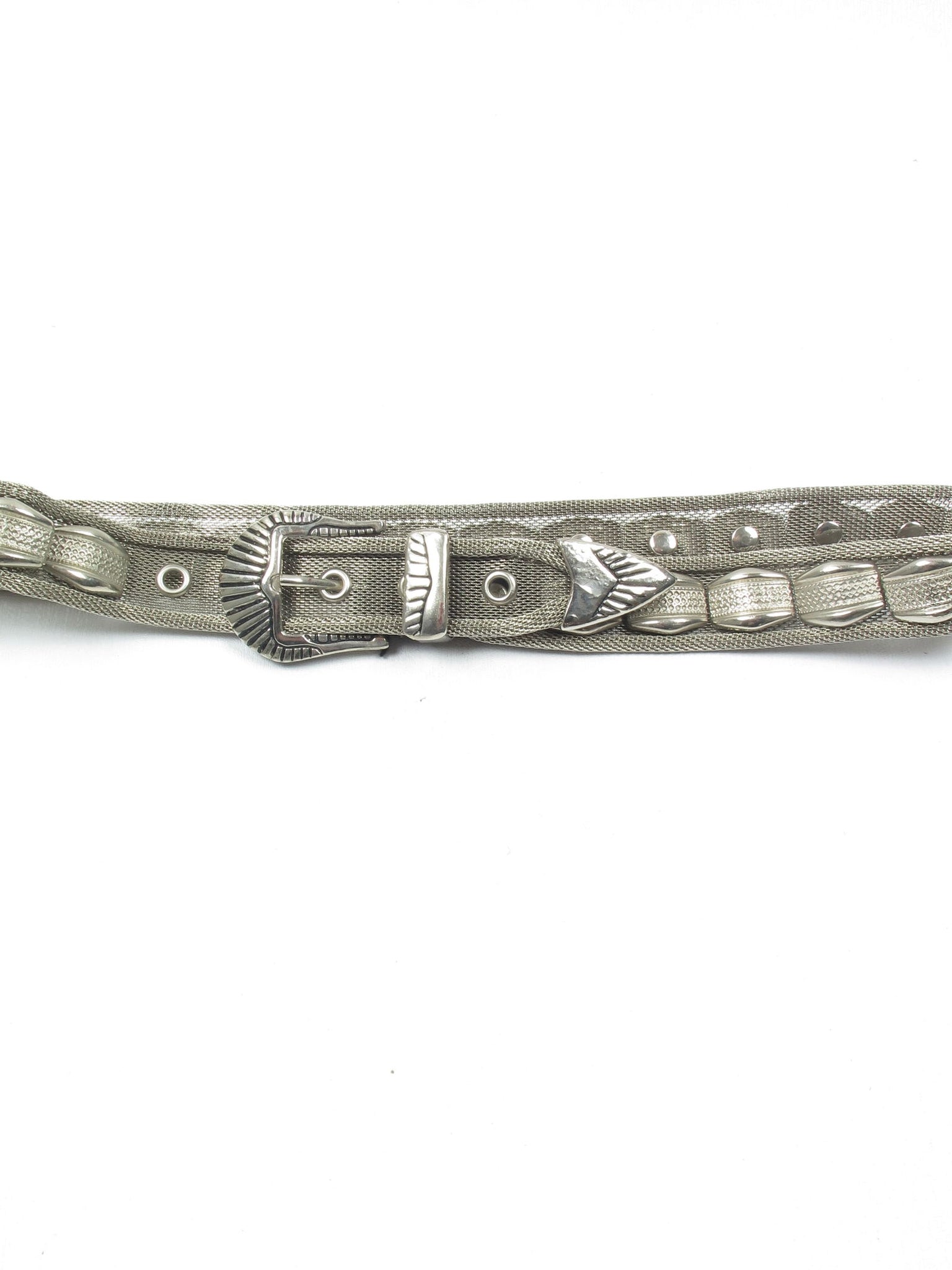 Women's Vintage Heavy Metal Silver Belt S/M - The Harlequin