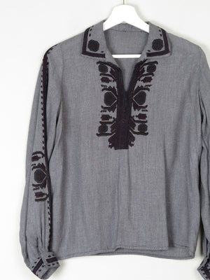 Women's Vintage Hungarian Embroidered 1970s Blouse S - The Harlequin