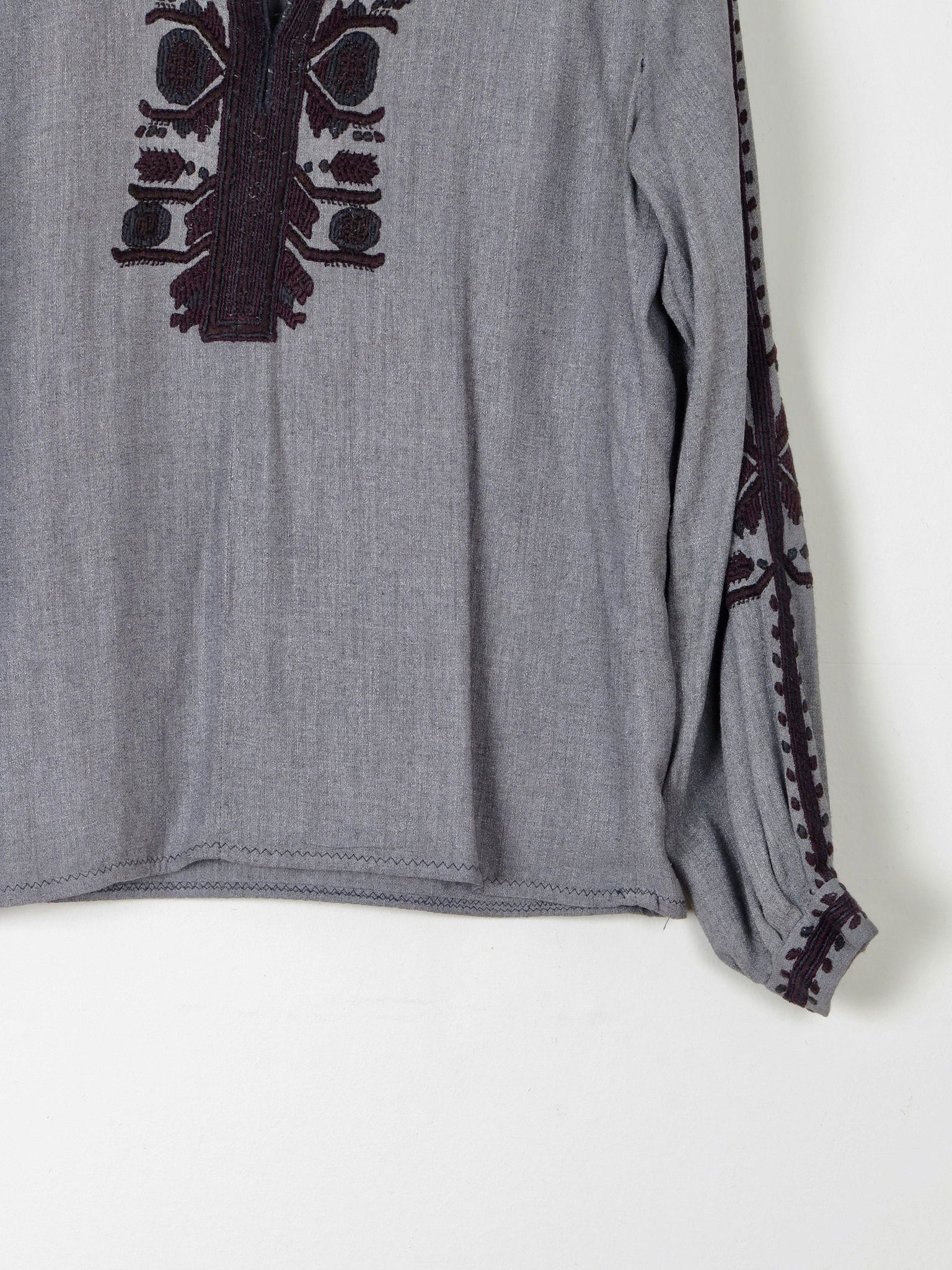 Women's Vintage Hungarian Embroidered 1970s Blouse S - The Harlequin