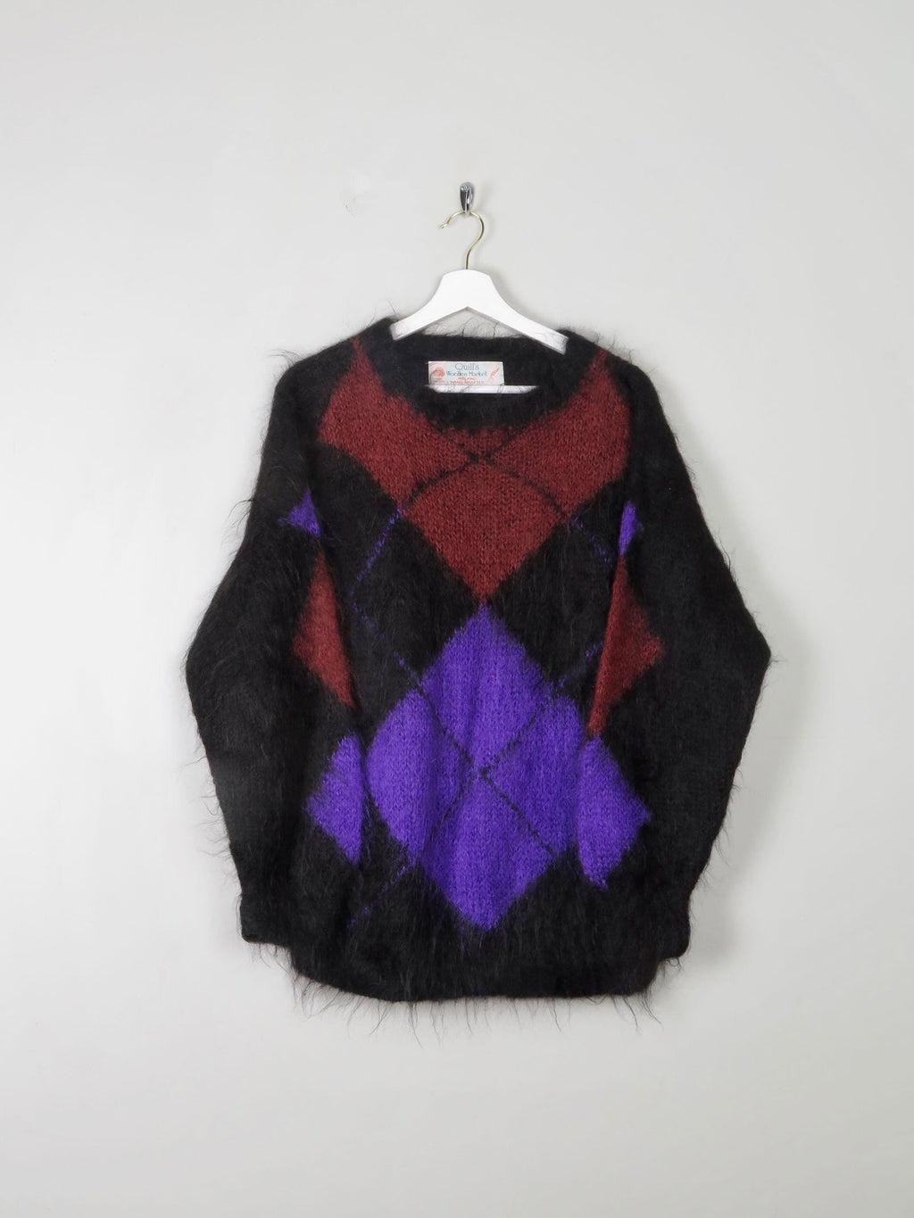 Women's Vintage Irish Mohair Jumper M - The Harlequin