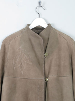 Women's Vintage Khaki Green Sheepskin Coat S/M - The Harlequin