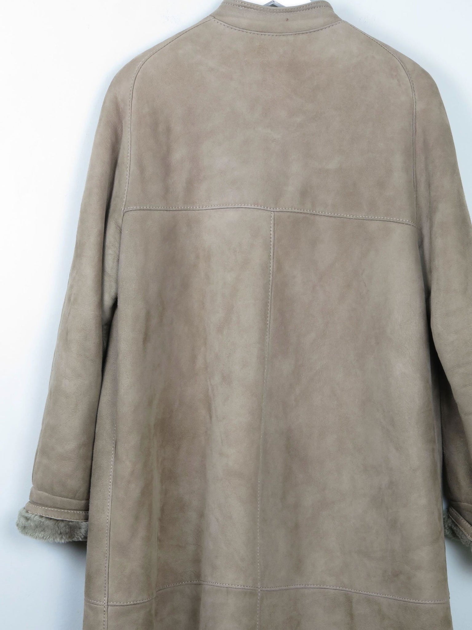 Women's Vintage Khaki Green Sheepskin Coat S/M - The Harlequin