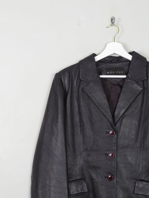 Women's Vintage Leather Jacket Plum L - The Harlequin