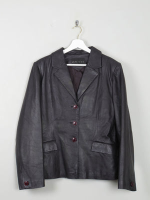 Women's Vintage Leather Jacket Plum L - The Harlequin