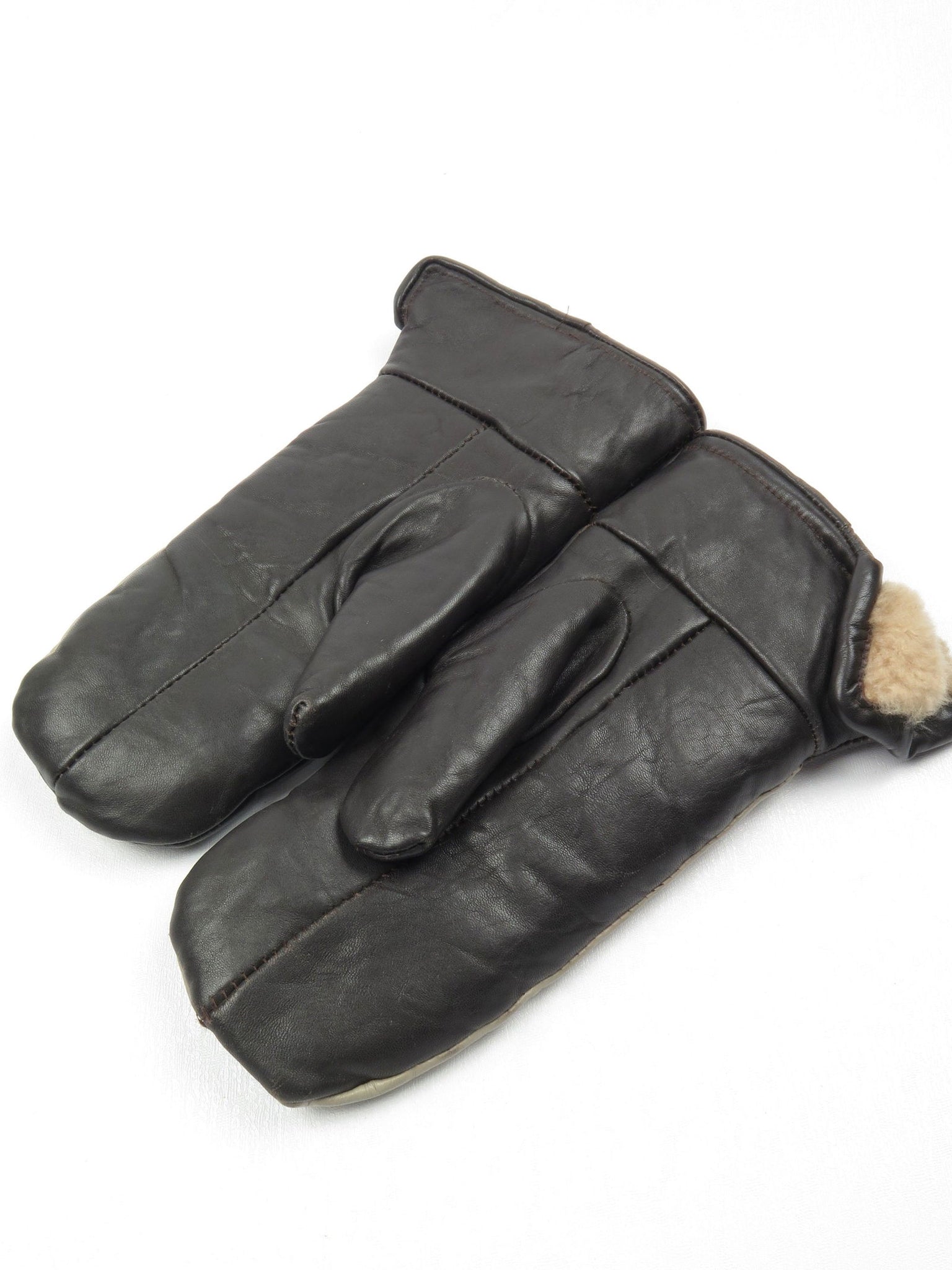 Women’s Vintage Leather Mittens With Lining S/M - The Harlequin