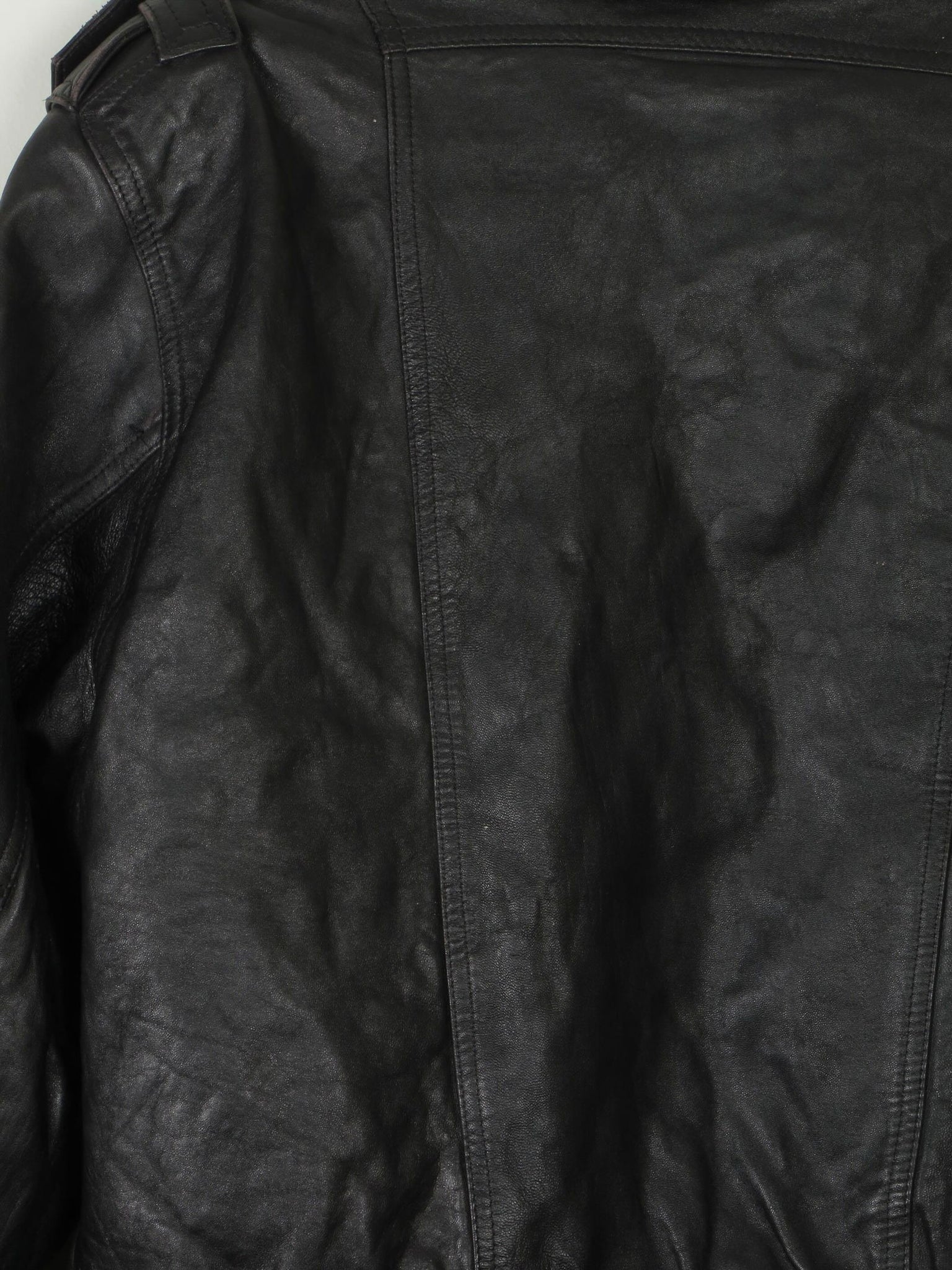 Women's Vintage Leather & Sheepskin Bomber Jacket S - The Harlequin
