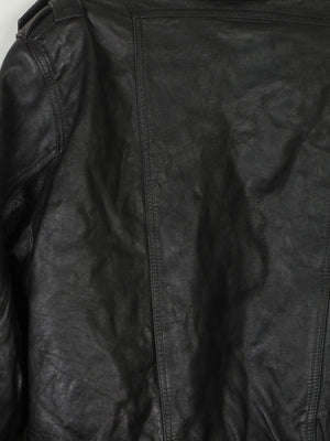Women's Vintage Leather & Sheepskin Bomber Jacket S - The Harlequin