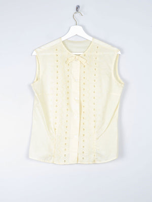 Women's Vintage Lemon Blouse S - The Harlequin