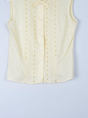 Women's Vintage Lemon Blouse S - The Harlequin
