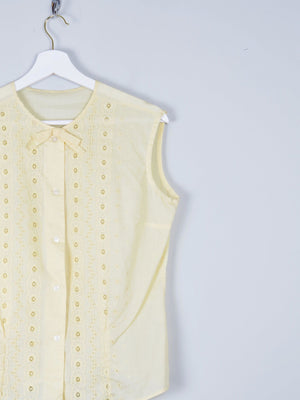 Women's Vintage Lemon Blouse S - The Harlequin