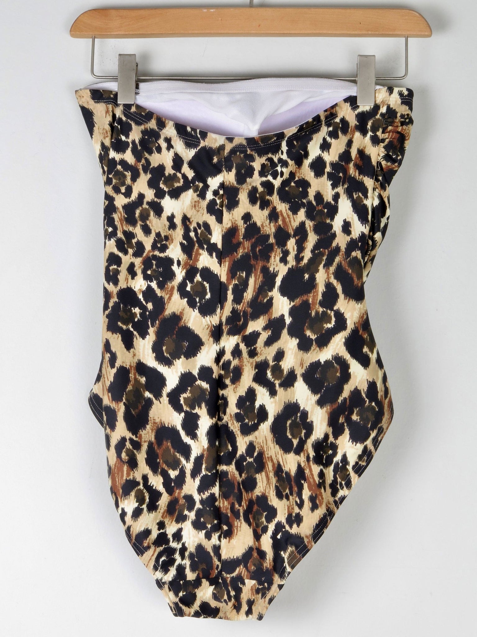 Women’s Vintage Leopard Print Strapless Swimsuit 8/10 Approx - The Harlequin