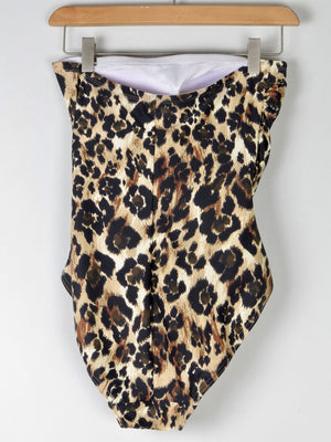 Women’s Vintage Leopard Print Strapless Swimsuit 8/10 Approx - The Harlequin