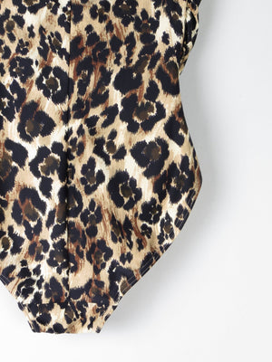 Women’s Vintage Leopard Print Strapless Swimsuit 8/10 Approx - The Harlequin