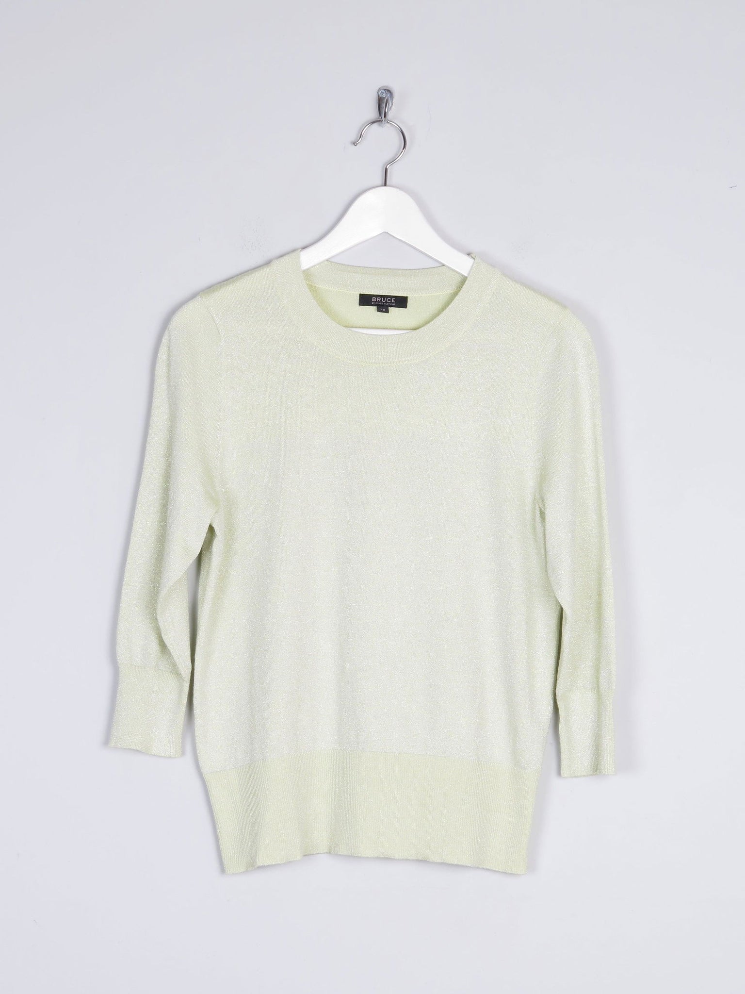 Women’s Vintage Lime Bruce By Bruce Oldfield Lurex Knit Style Top S - The Harlequin