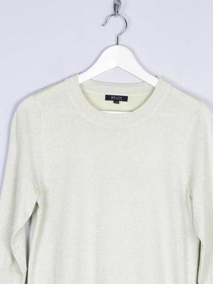 Women’s Vintage Lime Bruce By Bruce Oldfield Lurex Knit Style Top S - The Harlequin