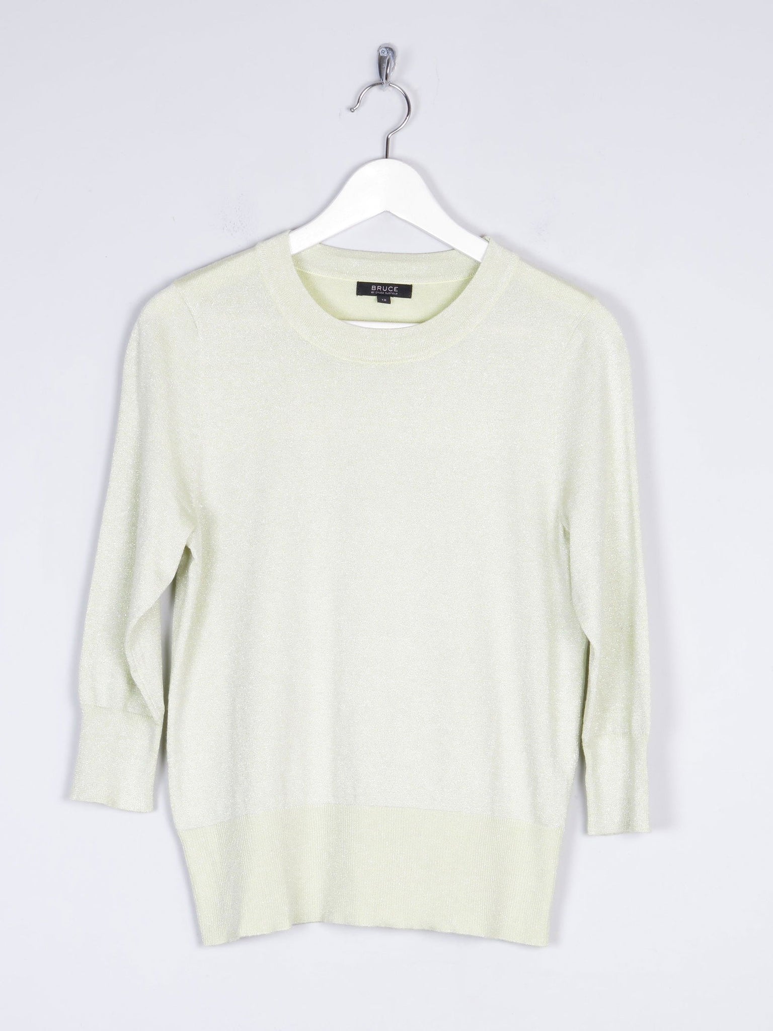 Women’s Vintage Lime Bruce By Bruce Oldfield Lurex Knit Style Top S - The Harlequin
