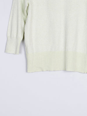 Women’s Vintage Lime Bruce By Bruce Oldfield Lurex Knit Style Top S - The Harlequin