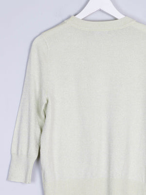 Women’s Vintage Lime Bruce By Bruce Oldfield Lurex Knit Style Top S - The Harlequin