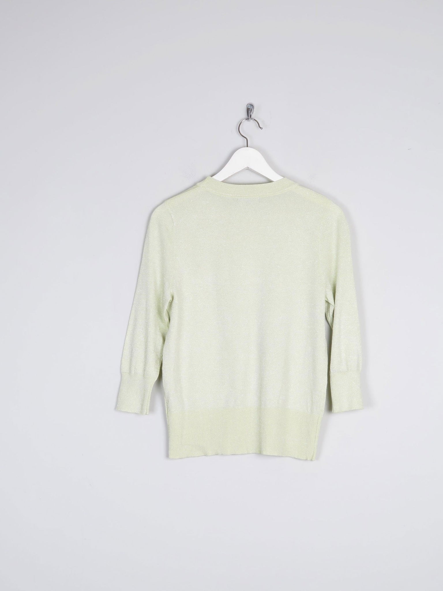 Women’s Vintage Lime Bruce By Bruce Oldfield Lurex Knit Style Top S - The Harlequin