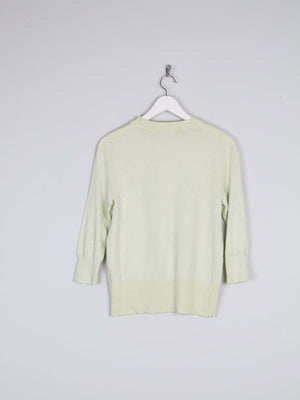 Women’s Vintage Lime Bruce By Bruce Oldfield Lurex Knit Style Top S - The Harlequin