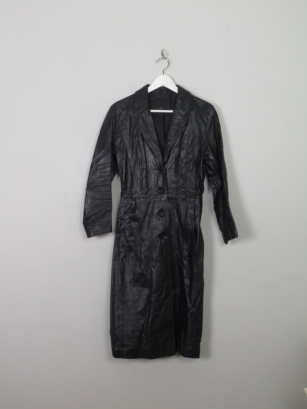 Women’s Vintage Long Leather Coat XS/S - The Harlequin