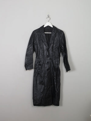 Women’s Vintage Long Leather Coat XS/S - The Harlequin
