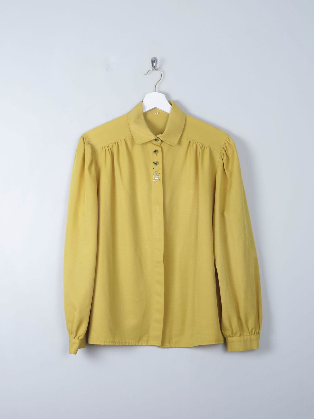 Women's Vintage Mustard Blouse L/XL - The Harlequin
