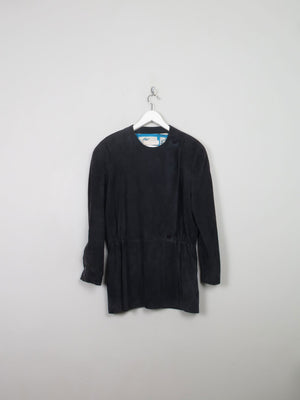Women's Vintage Navy Suede Jacket L - The Harlequin