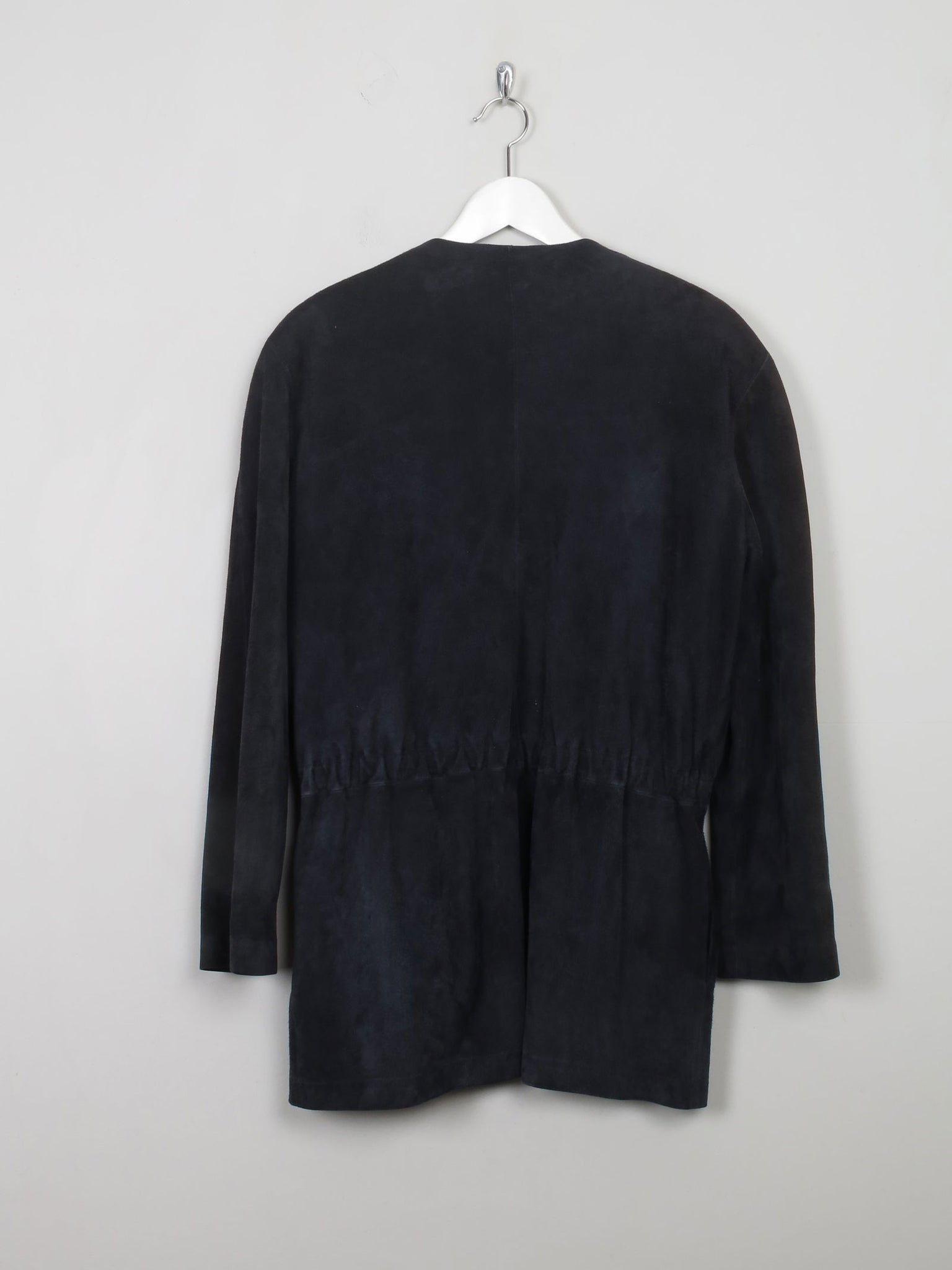 Women's Vintage Navy Suede Jacket L - The Harlequin