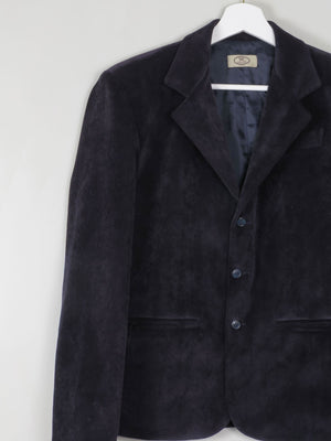 Women's Vintage Navy Velvet/ Cord Jacket 10/12 - The Harlequin