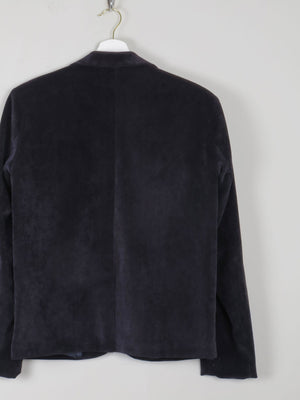 Women's Vintage Navy Velvet/ Cord Jacket 10/12 - The Harlequin
