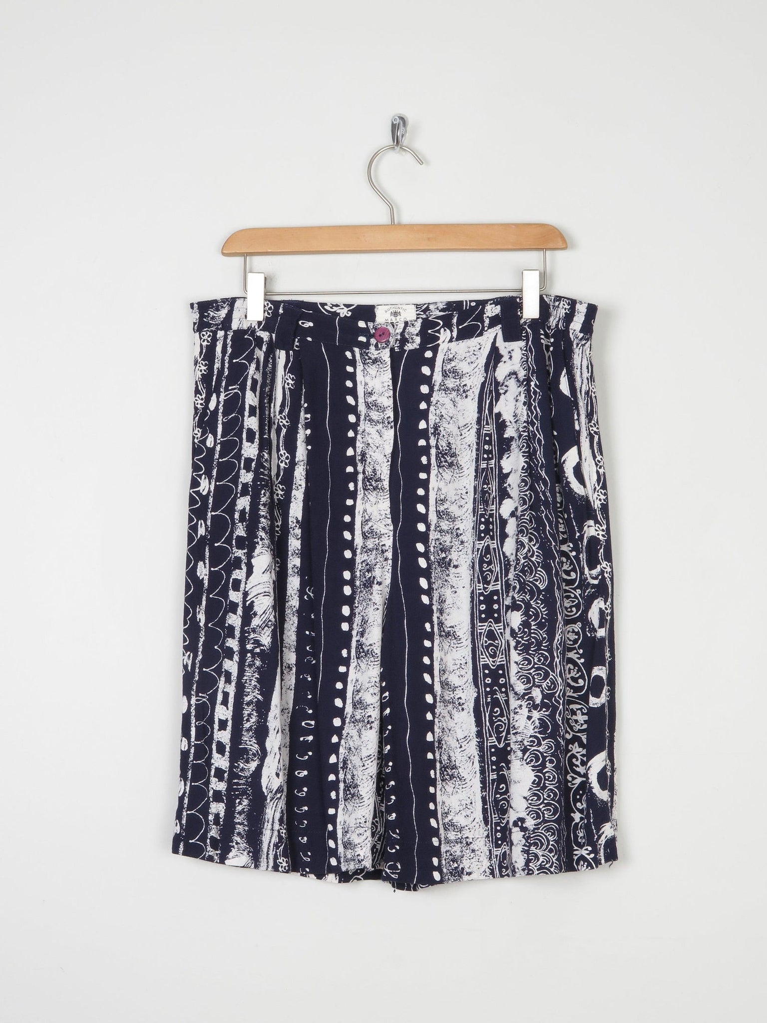 Women's Vintage Navy & White Long Shorts 12/14 - The Harlequin