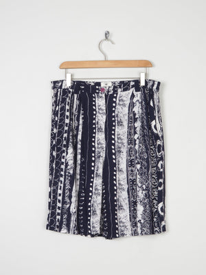 Women's Vintage Navy & White Long Shorts 12/14 - The Harlequin