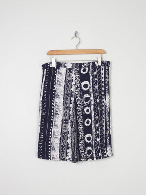 Women's Vintage Navy & White Long Shorts 12/14 - The Harlequin