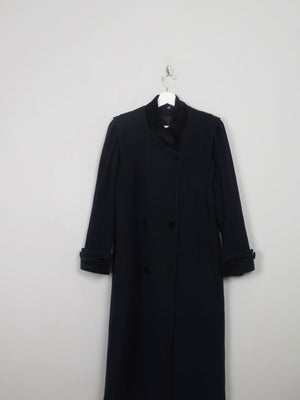 Women's Vintage Navy Wool Coat M - The Harlequin