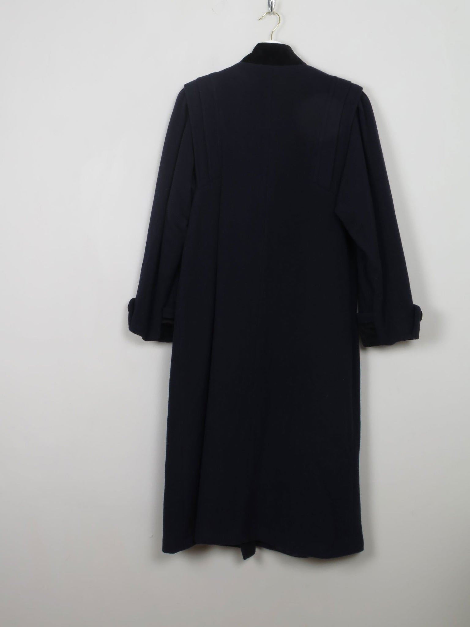 Women's Vintage Navy Wool Coat M - The Harlequin