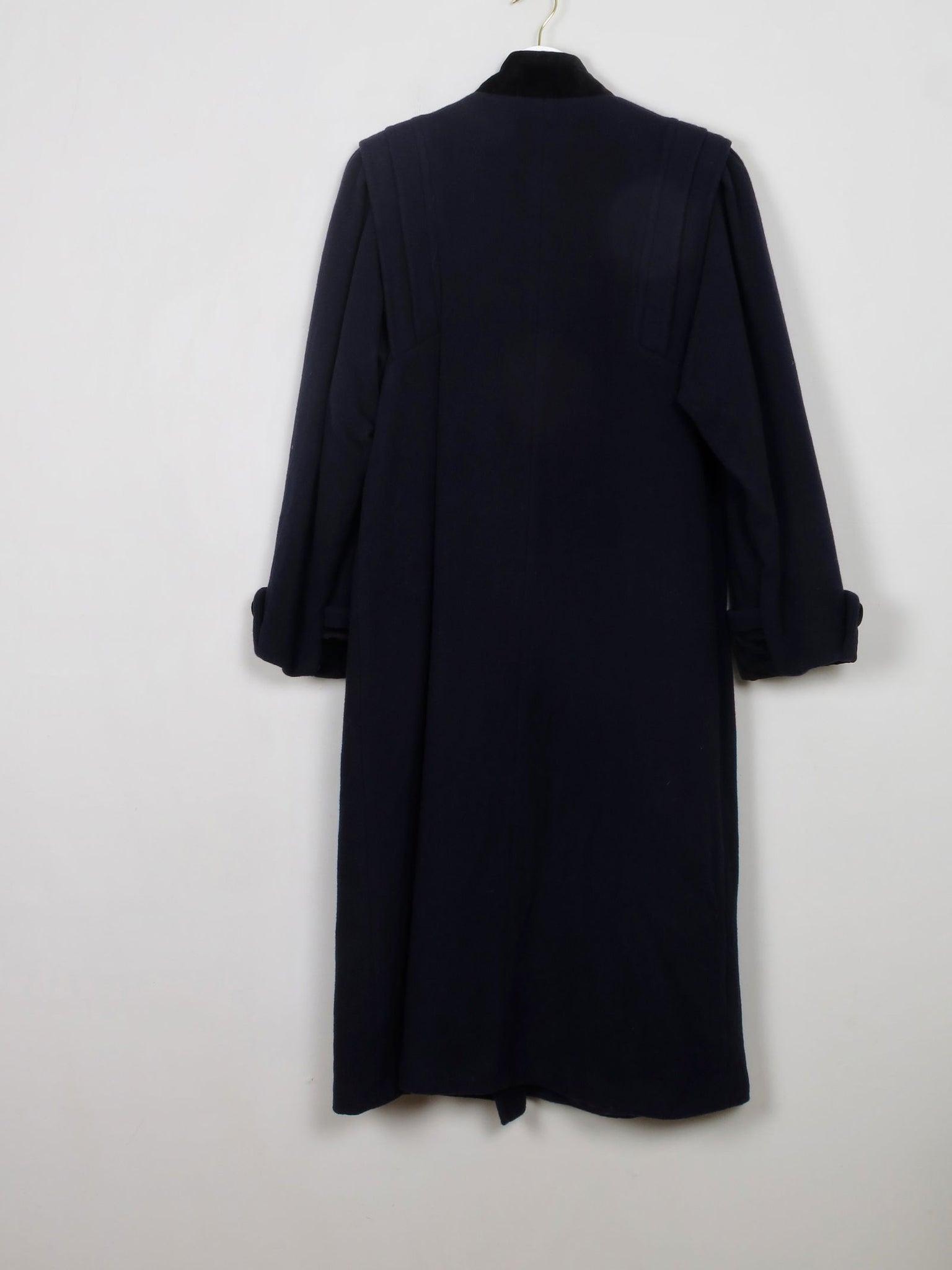 Women's Vintage Navy Wool Coat M - The Harlequin
