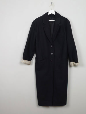 Women's Vintage Navy Wool Coat S/M - The Harlequin