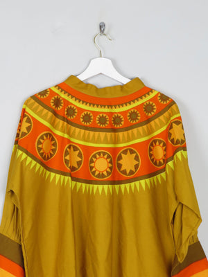 Women’s Vintage Orange/green/Yellow Smocked Top 1960s S/M - The Harlequin