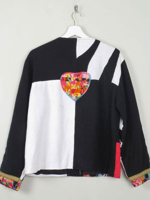 Women's Vintage Patchwork Jacket L - The Harlequin