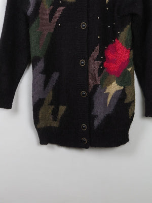 Women's Vintage Patterned Cardigan S/M - The Harlequin