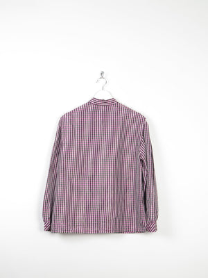 Women's Vintage Pink/Purple Taffeta Blouse M/L - The Harlequin