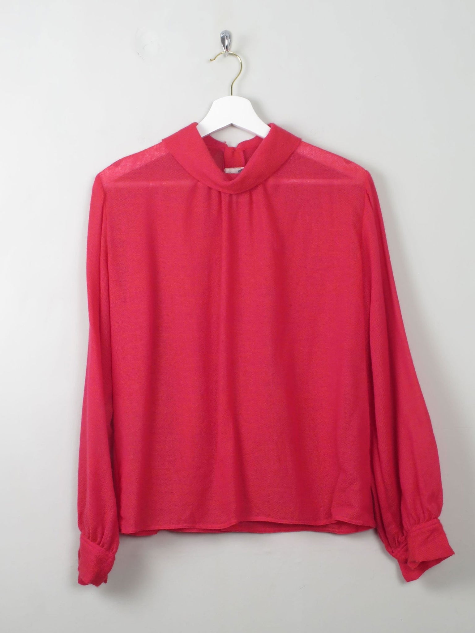 Women's Vintage Pink/Red Donald Davies Blouse M - The Harlequin