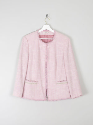 Women's Vintage  Pink Tweed Classic Betty Barclay Jacket  M - The Harlequin