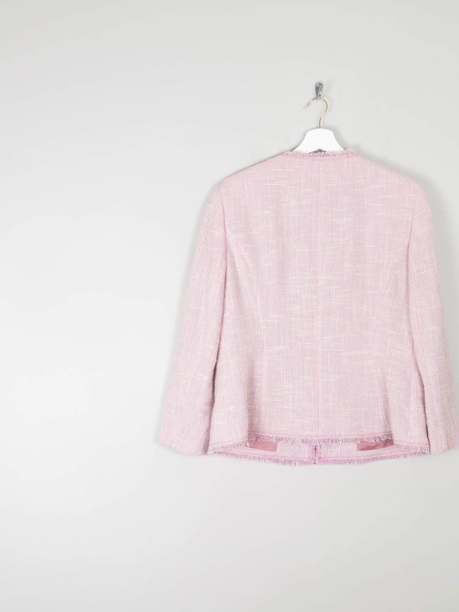 Women's Vintage  Pink Tweed Classic Betty Barclay Jacket  M - The Harlequin