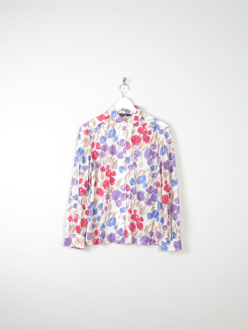 Women's Vintage Printed  Blouse S/M - The Harlequin