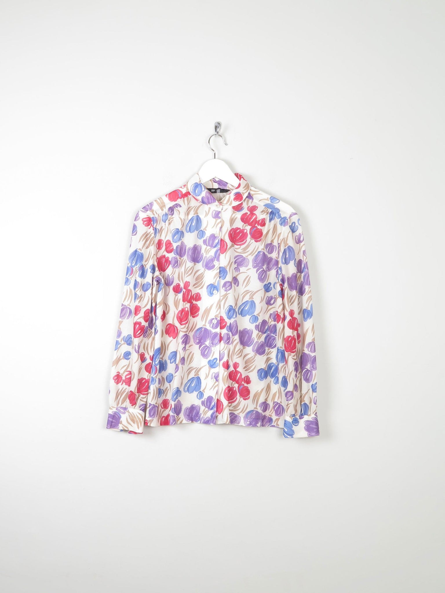 Women's Vintage Printed  Blouse S/M - The Harlequin