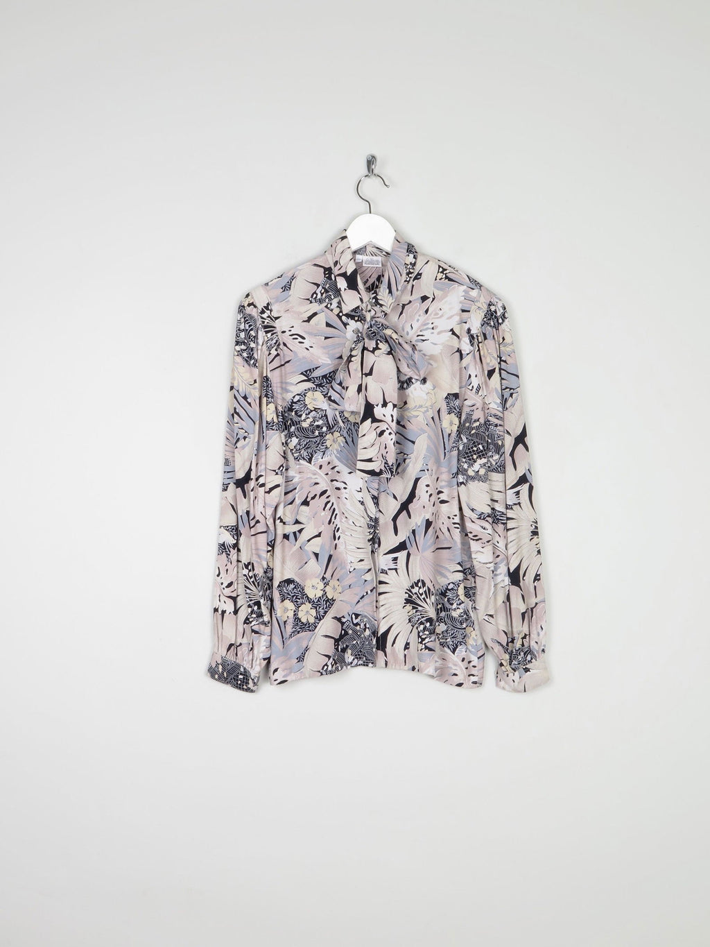 Women’s Vintage Printed Blouse With Print Long Sleeved M - The Harlequin