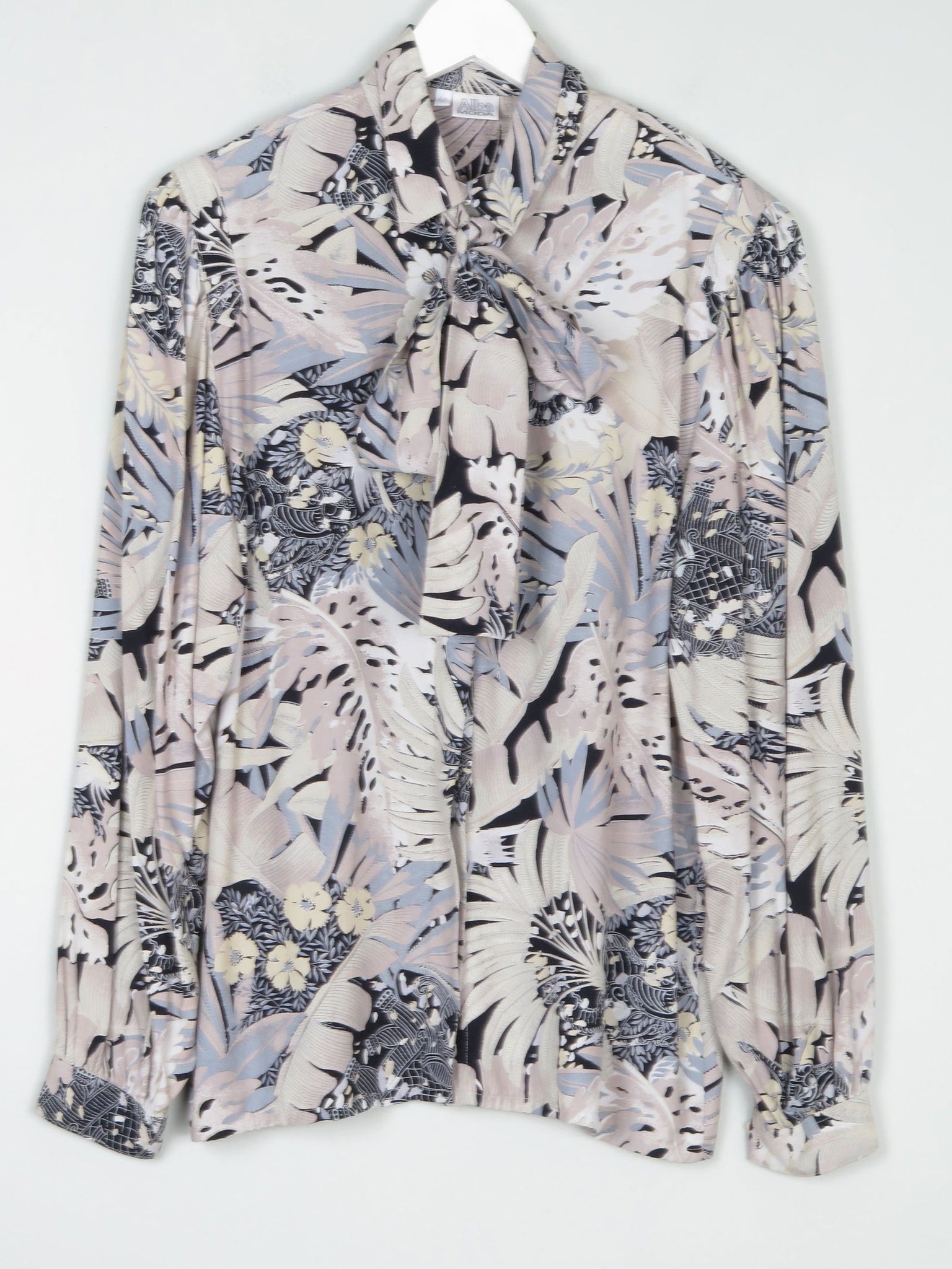 Women’s Vintage Printed Blouse With Print Long Sleeved M - The Harlequin