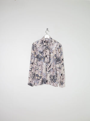 Women’s Vintage Printed Blouse With Print Long Sleeved M - The Harlequin